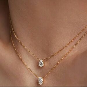 Water Drop Double Strand Necklace NWT